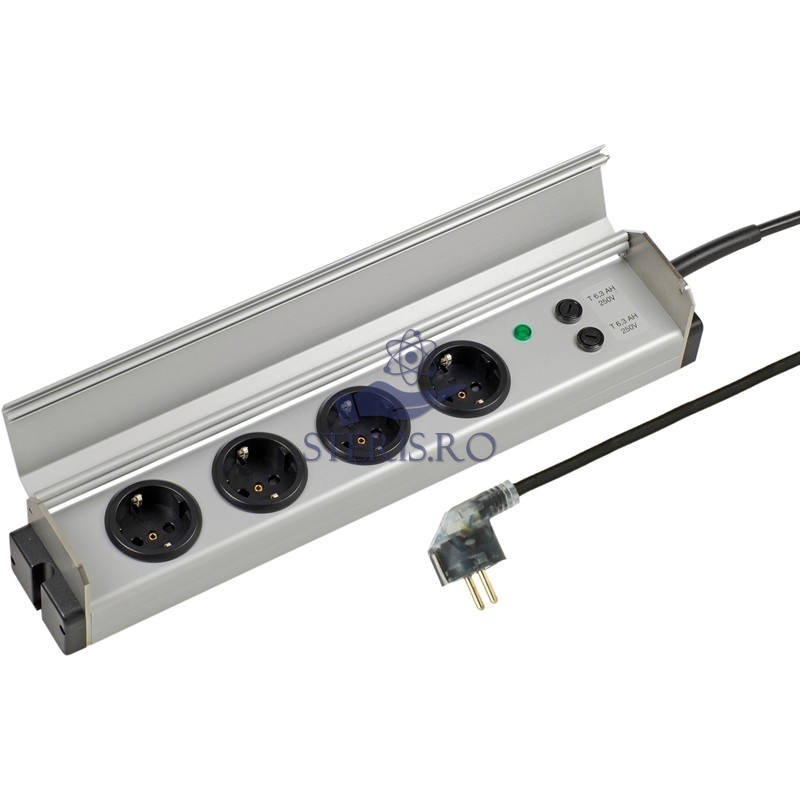 Priza speciala pentru spital Z2K07014, 4 intrari, cablu 3 m, siguranta dubla