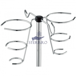 Suport de perfuzie Z2S65837, material otel cromat, cu sistem de fixare prin presare