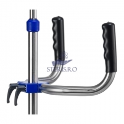 Maner Z-ECO001, pentru impingerea stativelor de perfuzii, material otel inoxidabil