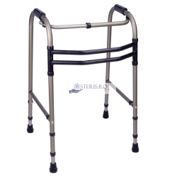 Premergator persoane cu dizabilitati, cadru de mers pentru invalizi, fara roti, model WALKER A4