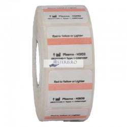 Etichete dublu adezive pentru trasabilitate, cu indicator proces sterilizare plasma (H2O2) 29 x 28 mm