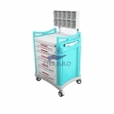Carucior uz spitalicesc, pentru depozitarea medicamentelor, model MIA-L SOFTY