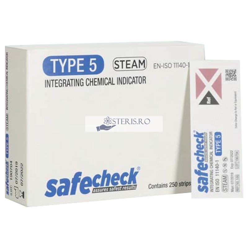 Indicator chimic pentru sterilizare cu abur Clasa 5 – INTEGRATOR – strip adeziv