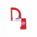 SIGILIU DE SECURITATE DIN PLASTIC CU INDICATOR CHIMIC PENTRU CONTAINERELE DE STERILIZARE-CULOARE ROSU