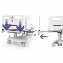 Pat de spital complet electric, terapie intensiva, capacitate 300 kg, INVENT PRO