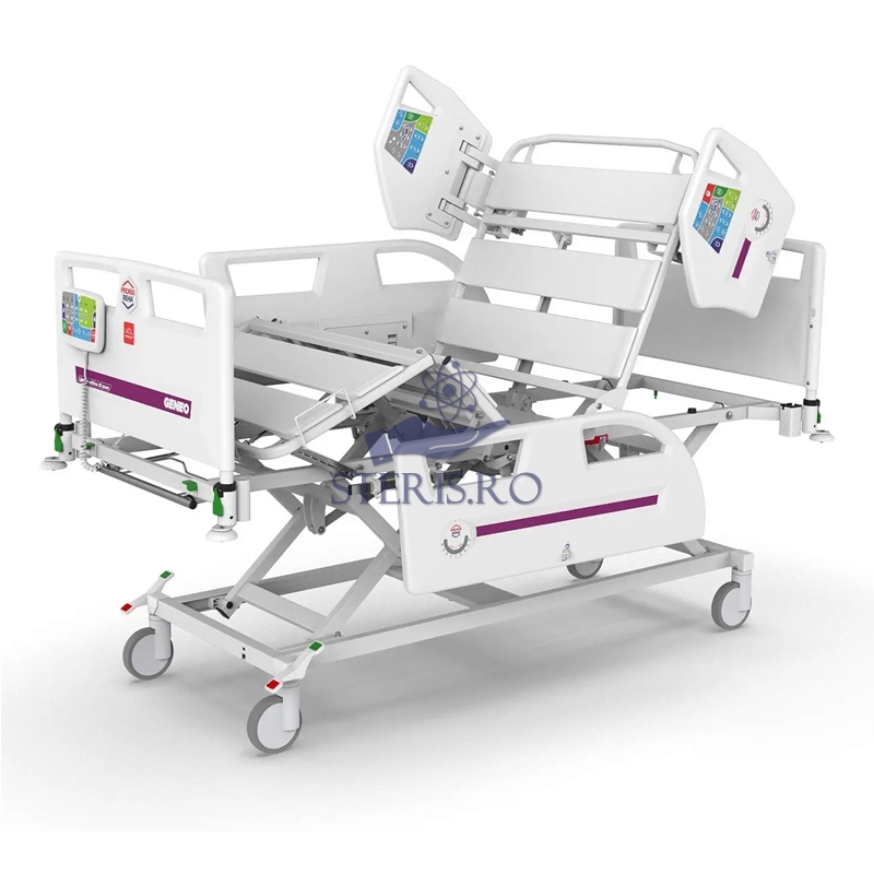 Pat de spital complet electric, terapie intensiva, capacitate 270 kg, GENEO