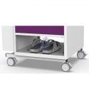 Noptiera medicala cu 4 roti, masa integrata reglabila, sertar si dulap, NS-21
