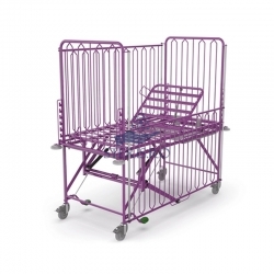 Pat pediatric pentru nou-nascuti, maternitate, bebelusi, cu actionare manuala si inaltime reglabila, BUDDY