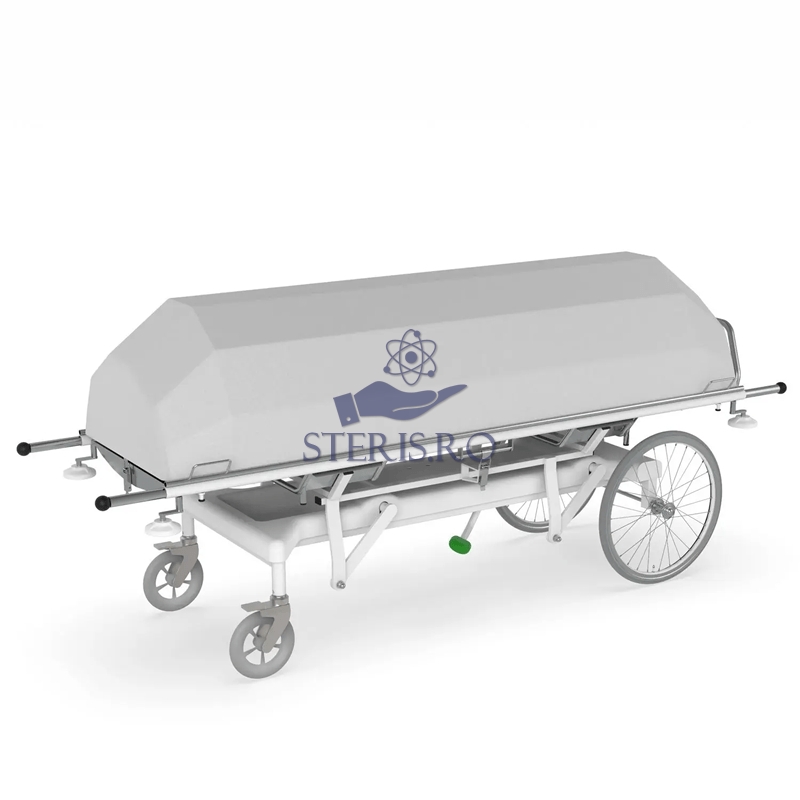 Targa medicala funerara, pentru transport decedati, actionare manuala, inaltime reglabila, capacitate 230 kg, CHARON