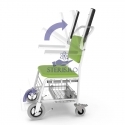 Carucior medical pentru transport pacienti, pliabil, ergonomic, capacitate 200 kg, E-MO