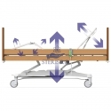 Pat de spital pentru ingrijire medicala, electric, trendelenburg, inaltime reglabila, capacitate 250 kg, DOMEO-E
