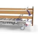 Pat de spital pentru ingrijire medicala, electric, trendelenburg, inaltime reglabila, capacitate 250 kg, DOMEO-E