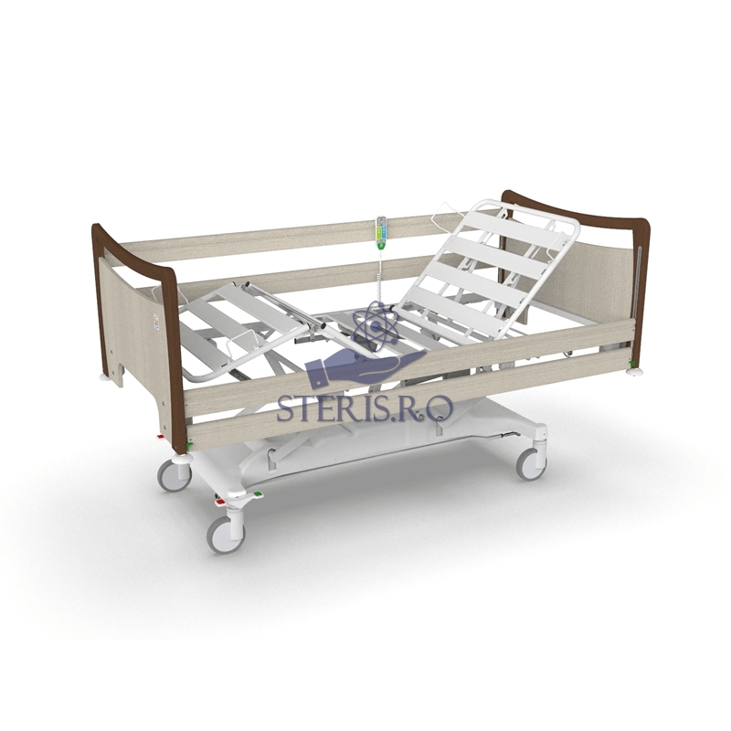 Pat de spital pentru ingrijire medicala, electric, trendelenburg, inaltime reglabila, capacitate 250 kg, SALVATOR