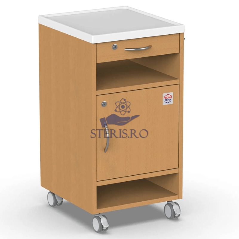 Noptiera medicala pentru ingrijire, cu blat de masa reglabil rabatabil, NS-2