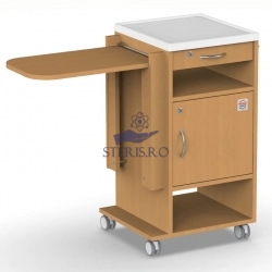 Noptiera medicala pentru ingrijire, cu blat de masa reglabil rabatabil, capacitate 10 kg, NS-3