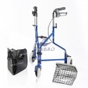 Cadru de mers outdoor cu 3 roti si geanta de bagaj