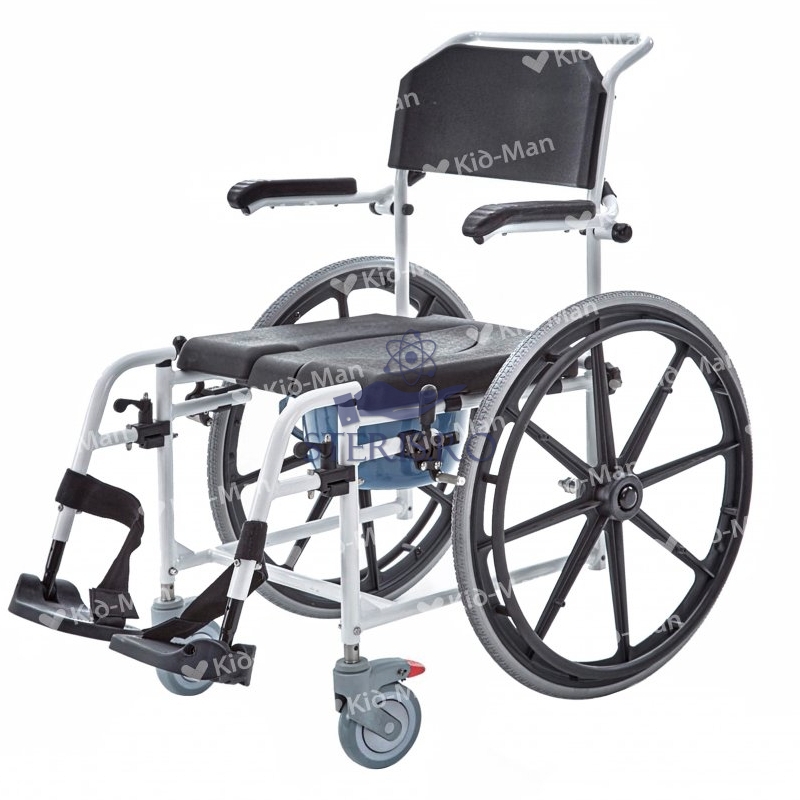 Scaun cu rotile pentru toaletă și duș AKVA GO