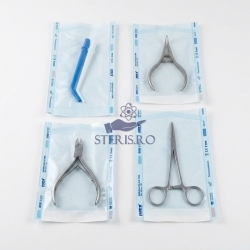 Pungi sterilizare diverse dimensiuni autoadezive cu indicatori abur si etilen-oxid, fara volum