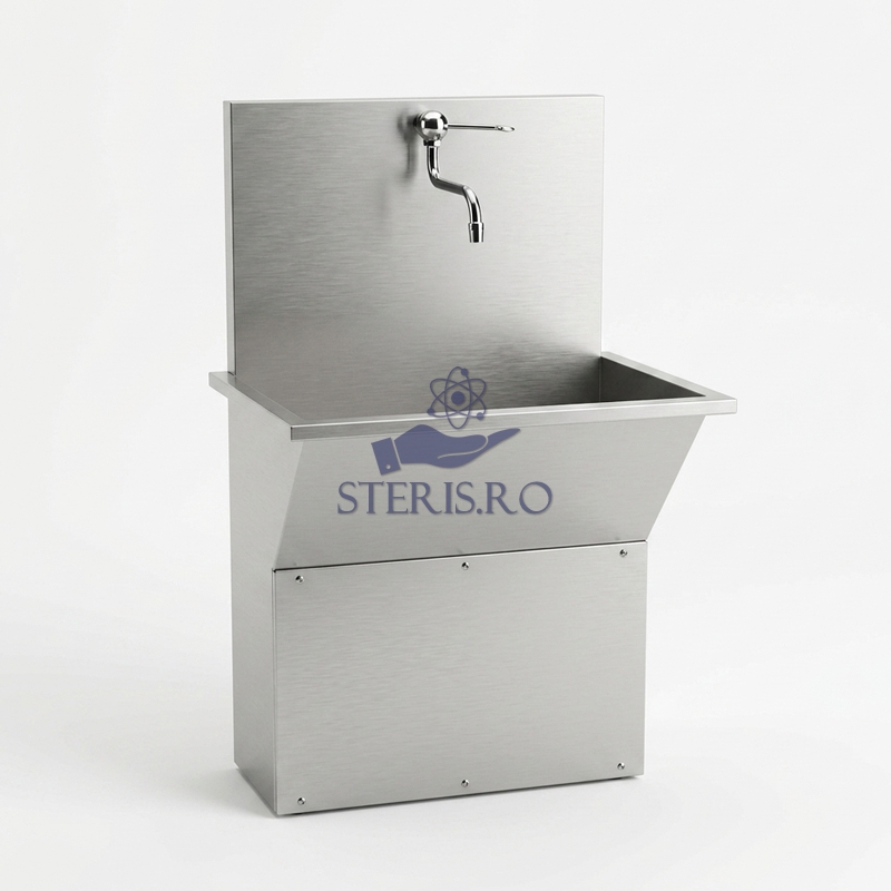 Lavoare Aseptice din Inox pentru Spalarea Chirurgicala a Mainilor (1 Post)