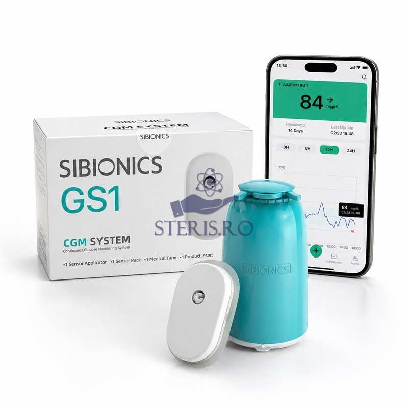 Sistem de monitorizare glicemie CGM Sibionics SG1 pentru 14 zile