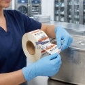 Etichete dublu adezive pentru trasabilitate, cu indicator proces sterilizare plasma (H2O2) 29 x 28 mm