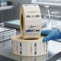 Etichete dublu adezive trasabilitate cu indicator pt. sterilizarea cu oxid de etilena 29 x 28 mm