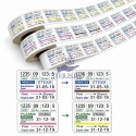 Eticheta / etichete dublu adezive trasabilitate sterilizare abur 32 X 28 mm cu indicator, pentru pistol de etichetat Printex