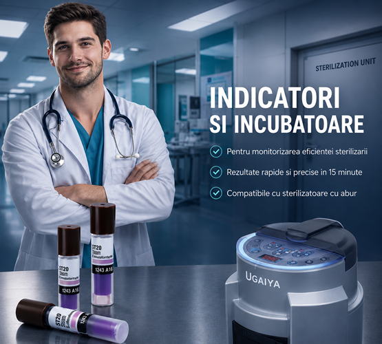 Indicatori biologici și incubatoare pentru monitorizarea procesului de sterilizare medicală