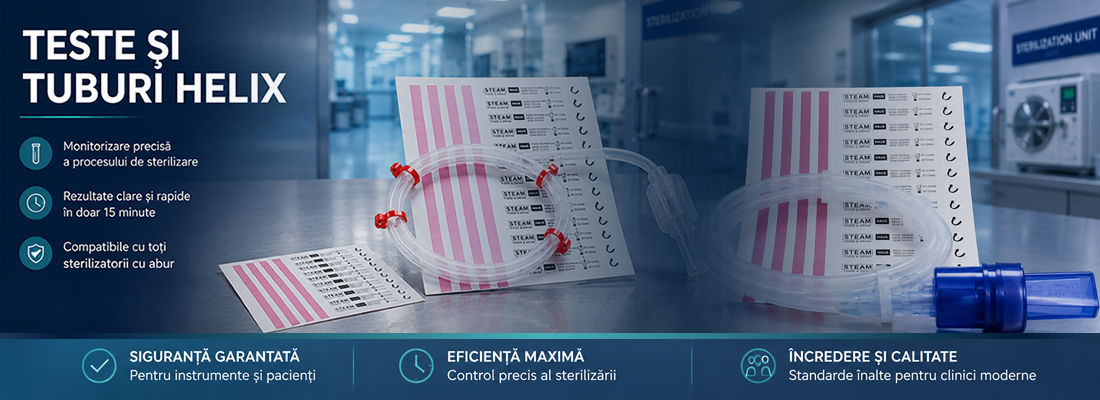 Teste și tuburi Helix pentru verificarea sterilizării în autoclav medical